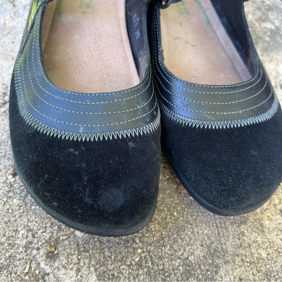 NAOT Kirei Black Leather Mary Janes Flats Comfort Shoes - Picture 3 of 8